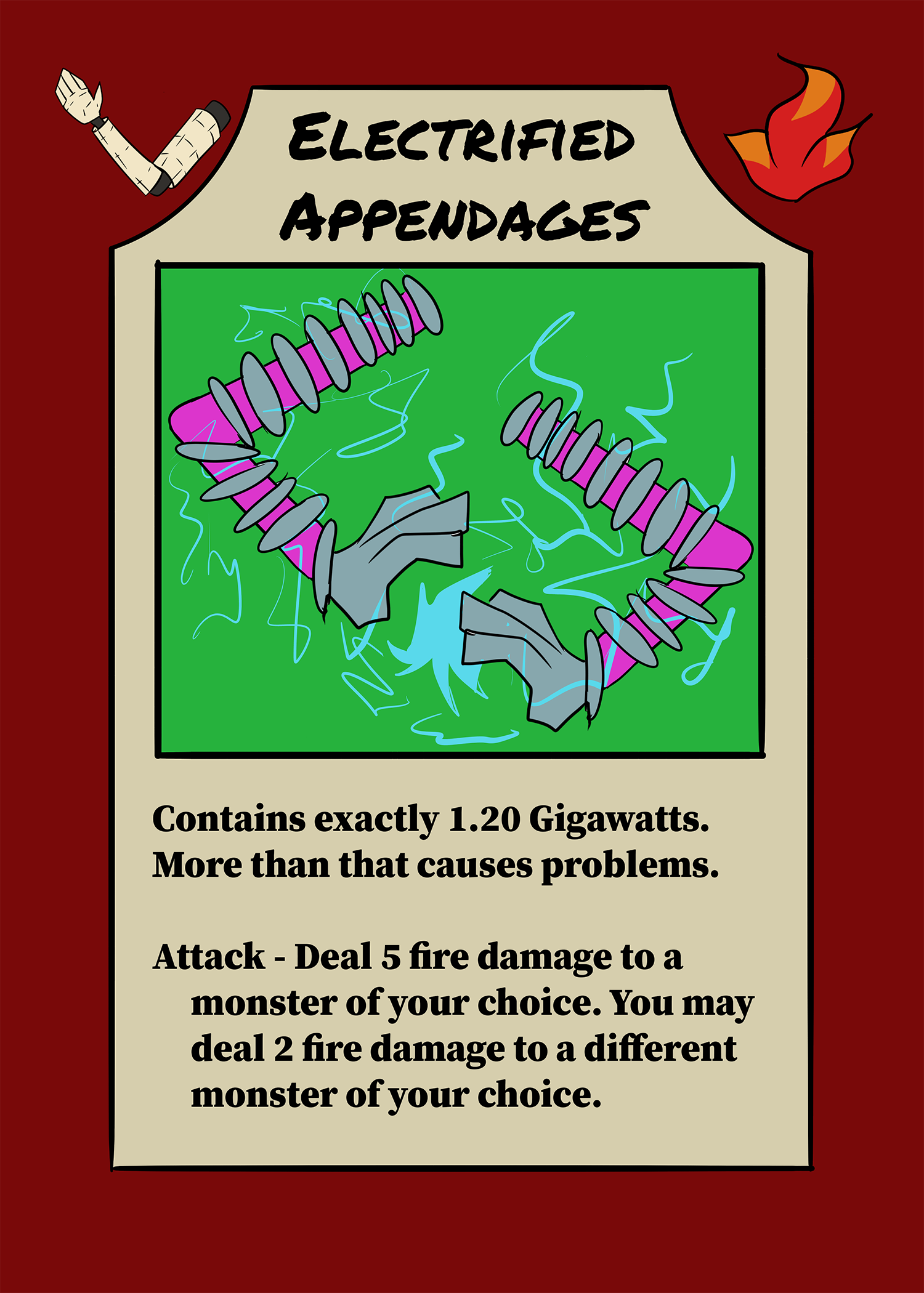 Limbs Part Card from Mad Monster Ring.